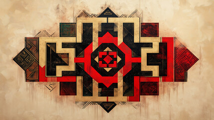A creative fusion of modern typography and traditional Islamic geometric patterns