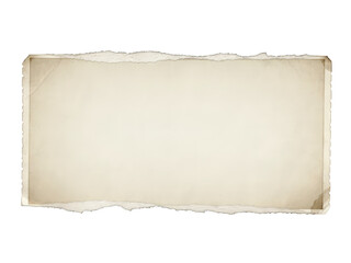 Fototapeta premium Torn paper with distressed edges and a textured perfect scrapbook isolated cut out on transparent png