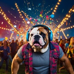 Headphones On, Paws Up: Bulldog’s Music Festival Dance Party!