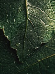 Water Droplets on Leaf