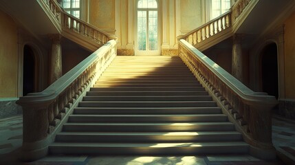 Obraz premium Grand Palace Staircase: Majestic Architecture and Interior Design