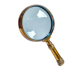 Antique Brass Magnifying Glass Closeup Research Investigation Discovery