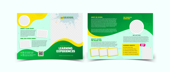 A highly versatile school admission flyer template suitable for all education related business. Create stunning leaflet on the fly and streamline your workflow with this easy to edit template.