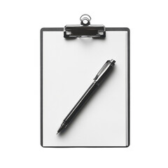 Blank Clipboard with Pen Office Supplies Note Pad Paper Mockup