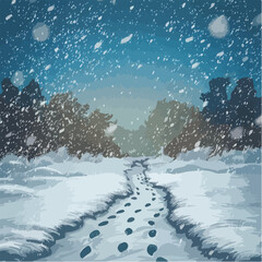 Winter Landscape With Snow-covered Trees and others scenery 