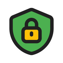 internet security line color icon