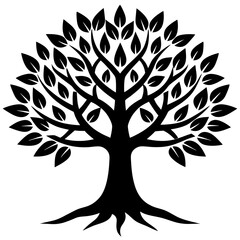 Tree of Life vector silhouette