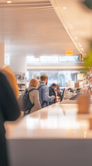 Customers browsing products in a modern retail store