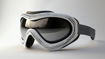 Ski goggles of the particles. Ski goggles are composed of circles and dots. Vector illustration