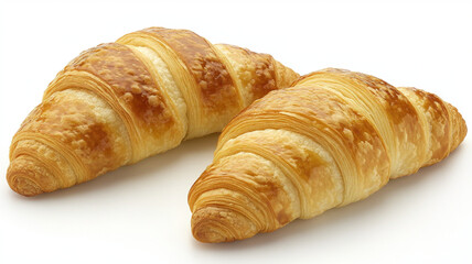 Croissants, french food, white background
