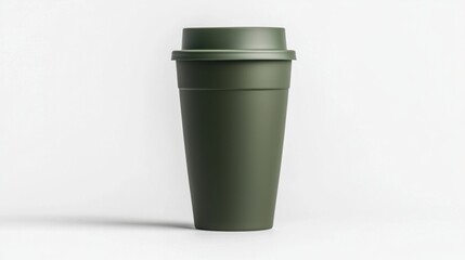 Elegant Premium Coffee Mug with Lid Displayed in Soft Studio Light