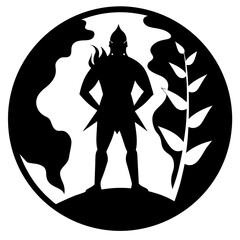 Eco Warrior Silhouette vector silhouette