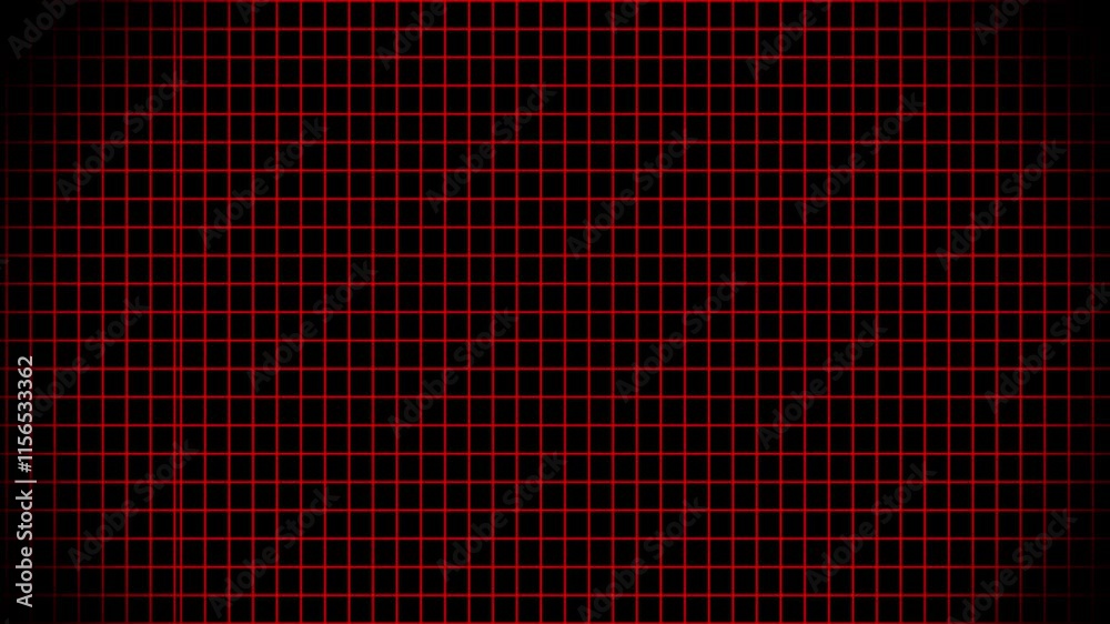 Poster dynamic red grid motion background video with seamless animation.