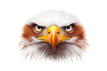 Close-up of sharp eagle eyes, symbolizing power and keen vision in the wild.