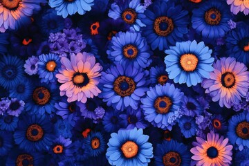 Vibrant Blue and Purple Flower Bouquet