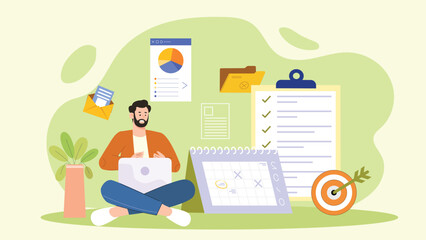 A sleek concept showing tools and calendars for efficient time management and appointment scheduling.