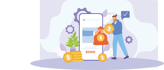 A sleek depiction of digital payment apps featuring secure, hassle-free mobile transaction workflows.