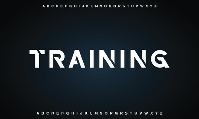 Minimal modern alphabet fonts. Typography minimalist urban digital fashion future creative logo font.