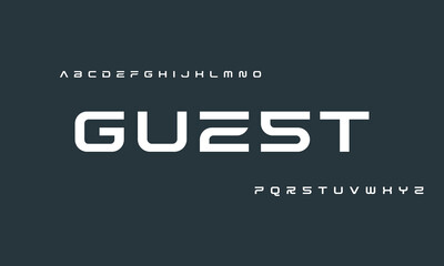 Creative geometric modern urban alphabet font. Digital abstract futuristic, fashion, sport, minimal technology typography.