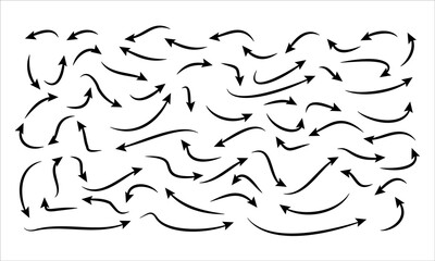 Black arrow collection vector design icon set on white background.