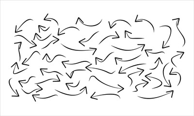 Black arrow collection vector design icon set on white background.