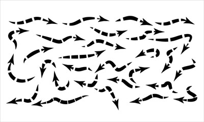 Arrow collection vector icon set on white background