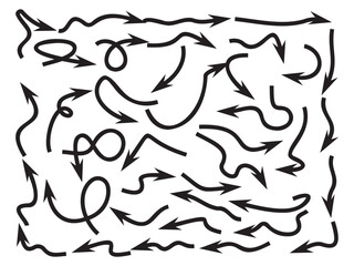 Arrow collection vector icon set on white background