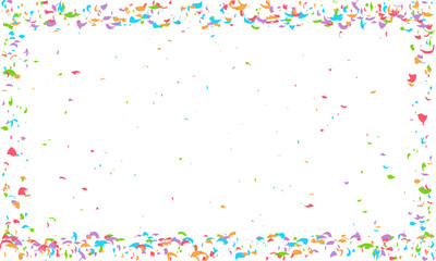Random poly Shape Symbol on white background, Multi colored Random Shape Spread confetti design. celebration template.