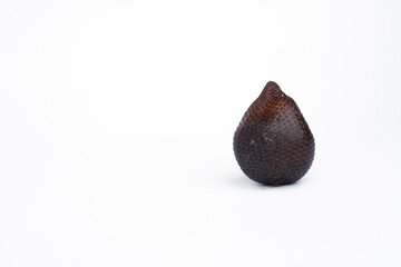 Single Salak Fruit Isolated on White Background