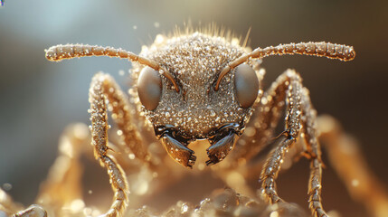 Ant of the particles. The ant consists of small circles.