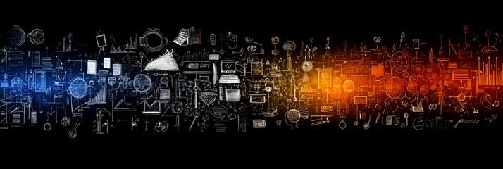 Obraz premium Strategic Planning, Visualizing Business Growth & Innovation through Diverse Methodologies and Creative Solutions.