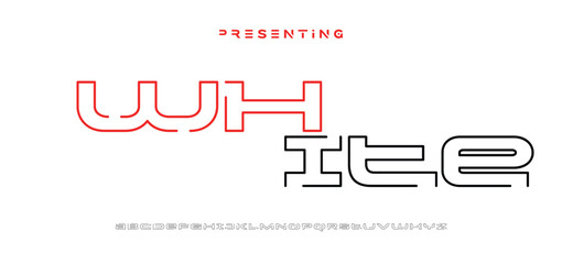 Creative font. Modern abstract digital tech font. Logo creative font, type, technology, movie, digital, music, movie. Fonts and illustration in vector format.