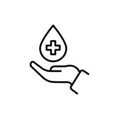 Clean water outline icons, minimalist vector illustration ,simple transparent graphic element .Isolated on white background