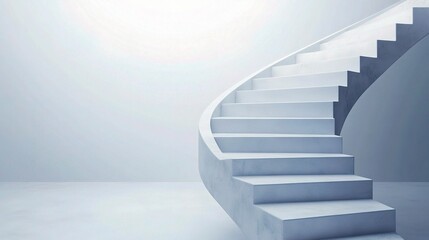Fototapeta premium Steps Leading Upwards Toward Goal Achievement in Minimalist Style