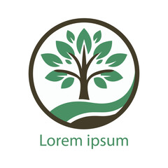Obraz premium natural tree icon vector