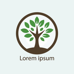 Obraz premium natural tree icon vector