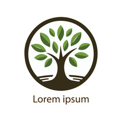 Obraz premium natural tree icon vector