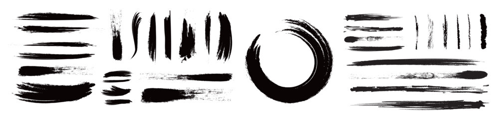 正月素材、ブラシタッチ