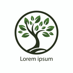 natural tree icon vector