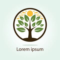 Obraz premium natural tree icon vector