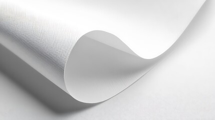 Close-up Photo: Smooth White Fabric Mockup, Elegantly Draped. AI Generated