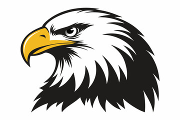 American bald eagle silhouette icon vector