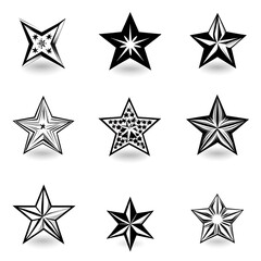 Obraz premium Star vector icons for rating and award, Mark quality for website illustration 