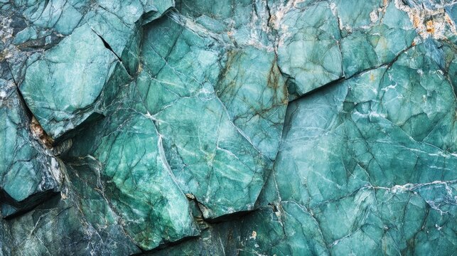 Crystalline Glauconite Green Rock Texture for Coastal Landscape with Copy Space for Branding or Text Overlay