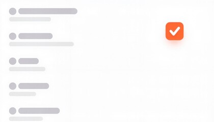 Obraz premium Illustration of a Red Check Mark Icon on a Clean White Background Symbolizing Approval and Success.