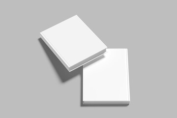 Blank softcover book mockups. Vector illustration isolated on white background. It can be used for...