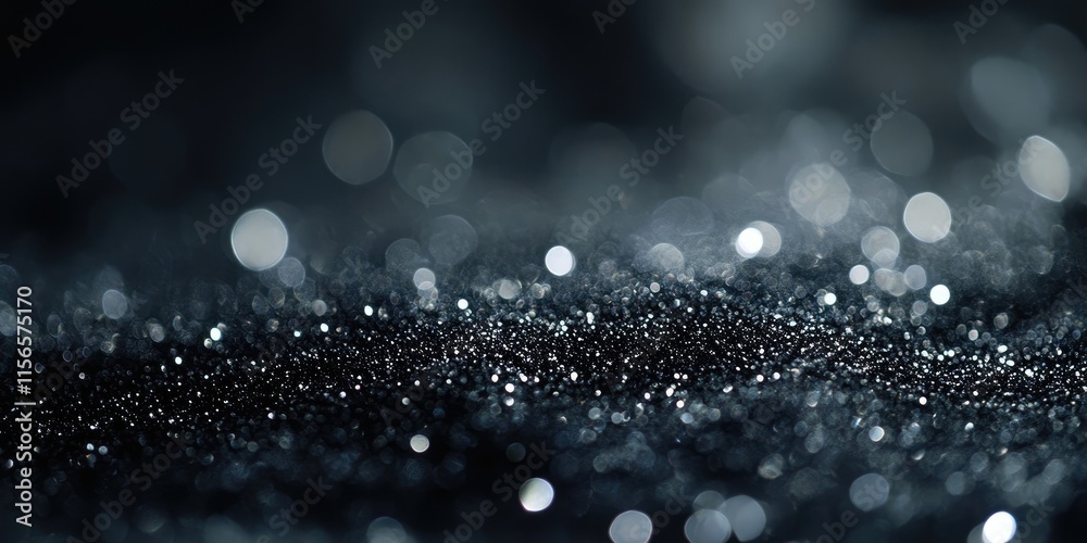 Poster elegant silver bokeh background with soft illumination and ample copy space for text or design eleme