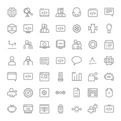 programming icon vector set