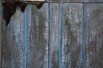 Old white grey plank blue wooden wall paint abandoned layer gray ancient
