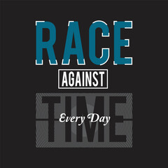 race against design typography vector illustration